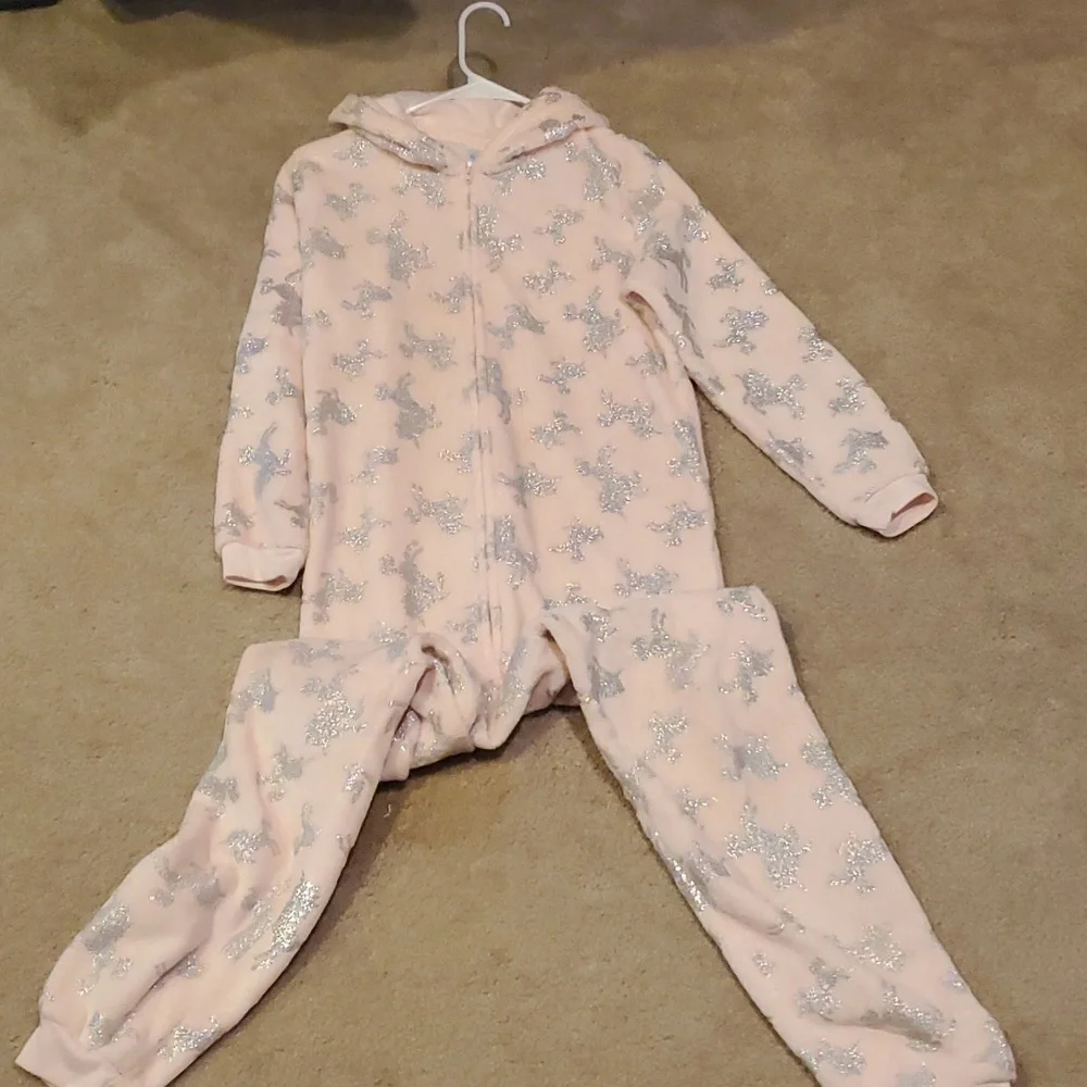 Sherpa Fleece Onsie Like New‎ with Unicorns
